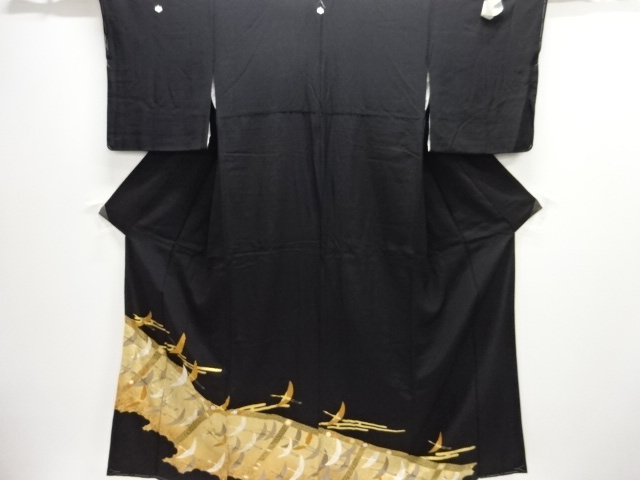 JAPANESE KIMONO / TOMESODE / EMBROIDERY / UNUSED / FLOWER CLASSICAL PATTERN